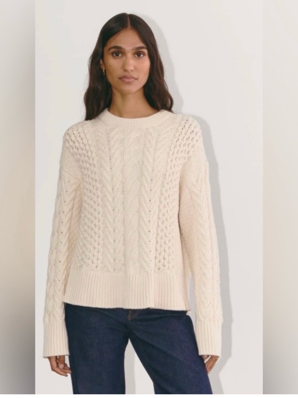 Everlane Cable Sweater in Everyday Cotton